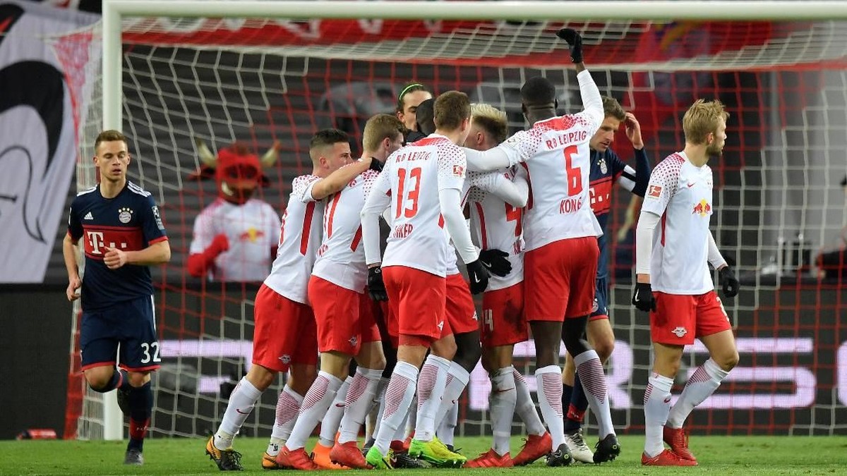 RB Leipzig mengalahkan Bayern Munich 2-1 (Matthias Rietschel/Reuters)