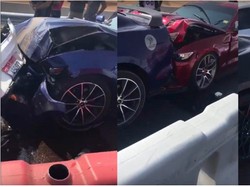 Konvoi Mobil Mewah Tabrakan Beruntun