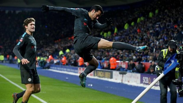 Pedro Rodriguez menjadi pahlawan kemenangan Chelsea atas Leicester City.