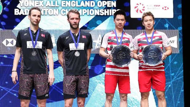 Kevin/Marcus ketika menjadi juara All England 2018.