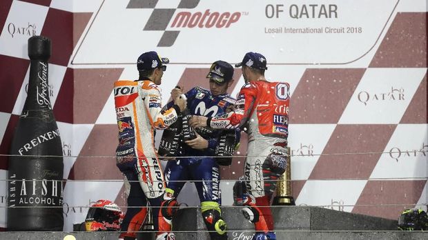 Marc Marquez dan Valentino Rossi kembali terlibat dalam pertikaian di MotoGP 2018.