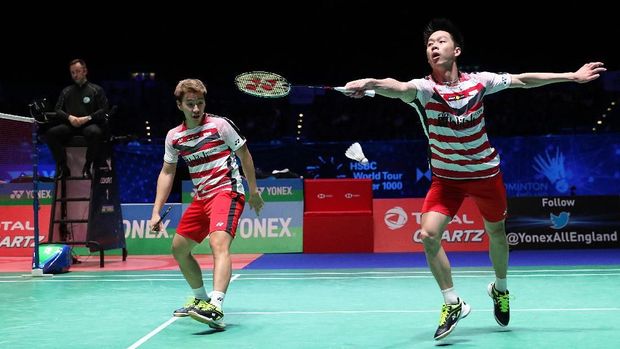Kevin Sanjaya/Marcus Gideon berhasil mempertahankan gelar All England 2018.