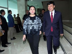 Puan Datang Khusus Hadiri Pelantikan Utut sebagai Pimpinan DPR
