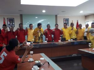 PDIP dan Golkar Sepakati Strategi Pemenangan Jokowi di 2019 PDIP dan Golkar Sepakati Strategi Pemenangan Jokowi di 2019