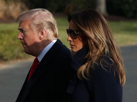 Presiden AS Donald Trump dan istrinya, Melania Trump.
