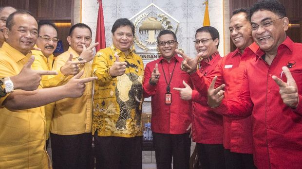 Sebelum bertemu PPP, PDIP bertemu Golkar bahas cawapres