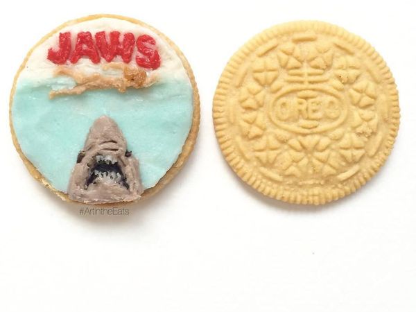 Keren! Biskuit Oreo Jadi Kanvas untuk Lukisan yang Cantik Ini