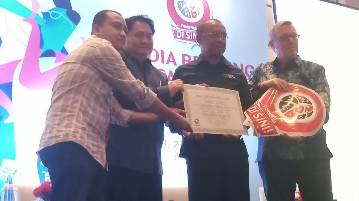 Ket. Foto Ki-Ka: Pongky Rivawanto, David Khim (FMA), Gatot S Dewa Broto, Glen Stidolph (Yanu Arifin/detikSport)