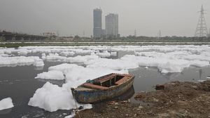 Potret Sungai Tercemar di India yang Tertutup Buih