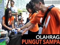 Suka Duka Olahraga Sambil Pungut Sampah, Titip Sampah Dibayar Push Up