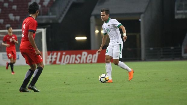 Timnas Indonesia U-23 pernah berhadapan dengan timnas Singapura U-23 dalam laga uji tanding Maret 2018.