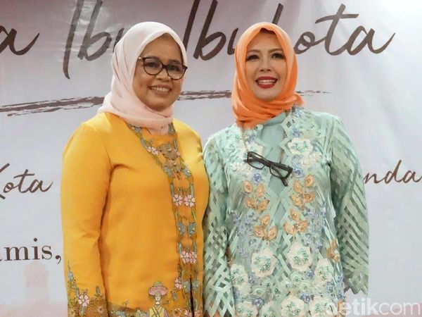 Gaya Istri Anies Baswedan Berkebaya Betawi Motif Bundaran HI