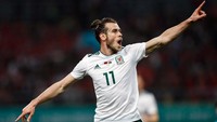 Bale mencapai jumlah gol tersebut pada penampilan ke-69 bersama Wales. Foto: Stringer/Reuters