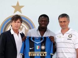 Sulley Muntari. Main dalam 97 pertandingan bagi Inter Milan dan 83 laga bersama AC Milan. Foto: Emilio Andreoli/AFP Photo