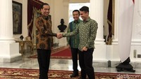 Sensai Egy Maulana Vikri pun membuatnya mendapat kesempatan bertemu Presiden RI Joko Widodo di Istana Negara, Jumat (23/3/2018) kemarin. (Ray Jordan/detikcom)