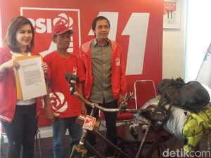 Dukung PSI, Handoko Bersepeda 11 Hari dari Jepara ke Jakarta