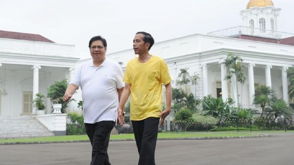 Potret Akrab Jokowi-Airlangga: Joging hingga Beri Makan Kambing