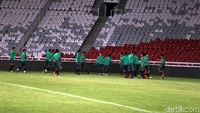Para pemain timnas U-19 ini disiapkan untuk melakoni pertandingan persahabatan melawan Jepang U-19 yang akan digelar pada Minggu (25/03/2018) di Stadion Utama Gelora Bung Karno (SUGBK).