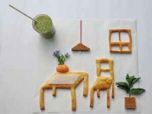 Kreatif! Menu Sarapan Ini Dibentuk Jadi Taman hingga Ruang Tamu