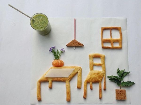 Kreatif! Menu Sarapan Ini Dibentuk Jadi Taman hingga Ruang Tamu