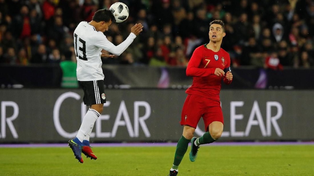 Dua gol Cristiano Ronaldo memenangkan Portugal atas Mesir dengan skor 2-1 (Foto: Arnd Wiegmann/Reuters)