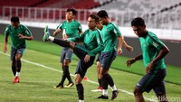 Egy Maulana Vikri yang baru bergabung Timnas U-23 juga mengikuti sesi latihan.