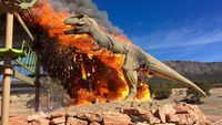 Penampakan T-Rex Habis Dilalap Api hingga Akhirnya Punah