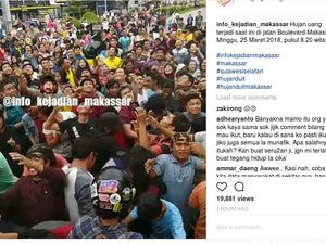 Begini Keterangan Polisi Soal Hujan Duit di Makassar