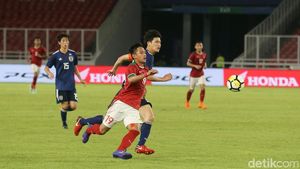 Foto: Garuda Muda Dibenamkan Jepang di GBK