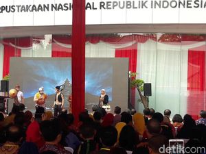 JK, Puan, dan Mendes Eko Buka Rakornas Perpustakaan Nasional