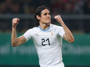 Gol ke-42 Cavani untuk Tandai Penampilan ke-100 di Timnas