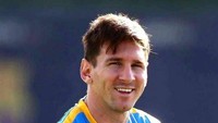 Ini tato sang bintang Barcelona Lionel Messi di tangan kanannya. Ini adalah gambar Yesus dan bunga mawar. (Mladen Antonov/AFP)