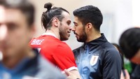 Luis Suarez juga tampil untuk Uruguay pada pertandingan ini. Foto: Stringer/Reuters