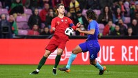 Ronaldo jadi starter saat Portugal menghadapi Belanda pada laga persahabatan di Stade de Geneve, Jenewa, Swiss, Selasa (27/3/2018) dinihari WIB. Foto: Harold Cunningham/Getty Images