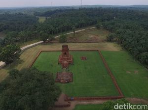 Foto Drone Candi Bahal yang Eksotis