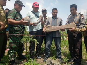 Bersihkan Rumput, Petani di Ngawi Temukan Tulang Diduga Fosil
