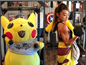 Di Balik Pikachu yang Imut, Siapa Sangka Ada Sosok Wanita Kekar
