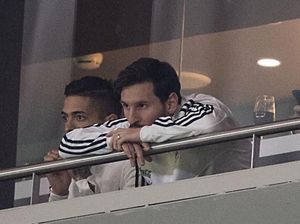 Wajah Muram Messi Lihat Argentina Dibantai Spanyol