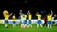 Brasil melewati sembilan pertandingan terakhirnya tanpa kekalahan. Bulan ini, Brasil menang atas Rusia dan Jerman. Foto: Fabrizio Bensch/Reuters