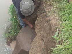 Batu Prasasti Peninggalan Majapahit Ditemukan Warga Mojokerto