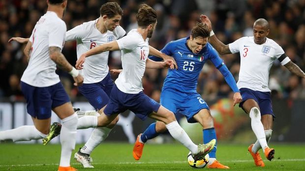 Timnas Italia terakhir menahan imbang timnas Inggris dalam laga persahabatan.
