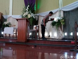 Gegana Polda DIY Sisir Gereja Lidwina Sleman Jelang Paskah
