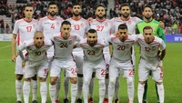 Tunisia dan Senegal sama-sama tak terkalahkan dalam tujuh pertandingan terakhirnya. Foto di atas adalah timnas Tunisia sebelum menang 1-0 atas Kosta Rika. Foto: Eric Gaillard/Reuters