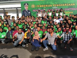 Polisi dan Driver Ojek Online Deklarasi Peduli Kamtibmas