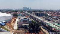 Mantap! Begini Potret LRT Jakarta Terkini dari Udara