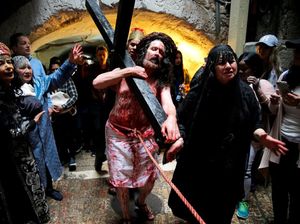 Prosesi Jalan Salib di Yerusalem Awali Perayaan Hari Paskah