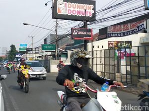 Dilintasi Ribuan Bikers Trail, Ujungberung Sempat Tersendat