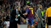 Karier Ibra di Camp Nou tak bisa dibilang mulus. Dia banyak bermasalah dengan Josep Guardiola hingga akhirnya dipinjamkan ke AC Milan. (Michael Regan/Getty Images)