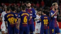 Barcelona pun memperpanjang catatan tak terkalahkannya menjadi 37 laga. Dengan 76 poin, Barca kini unggul 12 angka dari Atletico Madrid. Foto: Jon Nazca/Reuters