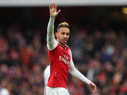 Di tempat kesembilan ada penyerang Arsenal Pierre-Emerick Aubameyang. Pemain yang pindah dari Borussia Dortmund pada Januari lalu itu mencetak 31 gol dari 38 pertandingan. (Foto: Hannah McKay/Reuters)